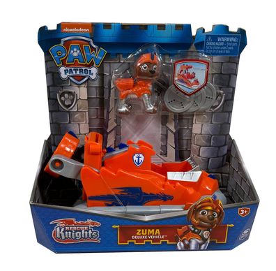 Spin Master Paw Patrol - Rescue Knights - Zuma mit Deluxefahrzeug 6063589