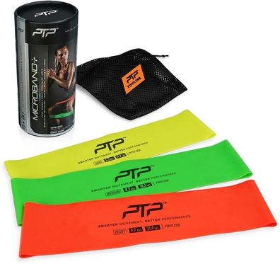 PTP Fitnessband Microband Triple Pack Latex Resistance Loop Set