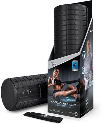 PTP Massagerolle Fascia Roller Foam Roller + Stretching Strap