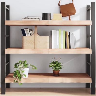 vidaXL Wandregal 120x60x(2-6) cm Massivholz Eiche Unbehandelt