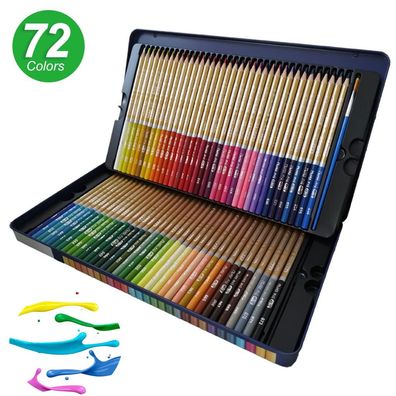 72 Buntstifte Set professionelle wasservermalbare Aquarellstifte, mit