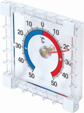 Silverline Messgeräte Innen-/Außen-Klebethermometer -50 bis + 50 °C