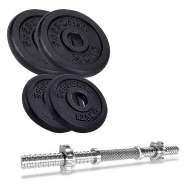 ScSPORTS® Hantel Set 10/15/20/30 kg Kurzhantel Gusseisen Hantelscheiben Gewichte