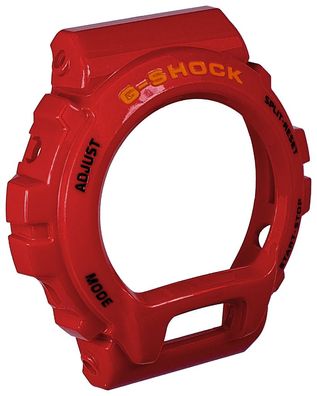 Casio G-Shock DW-6900 | Bezel Lünette rot mit oranger Schrift 10349790