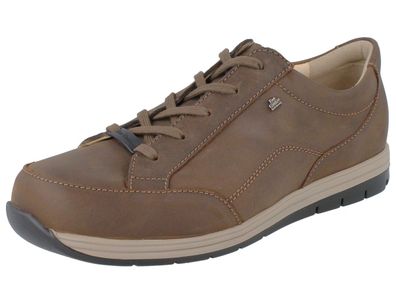 FINN Comfort Osorno Herren Halbschuhe braun barrel Antik Nubukleder