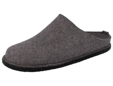 Haflinger Flair Soft Herren Hausschuhe Clogs Hüttenschuhe Filzschuhe grau anthrazit W