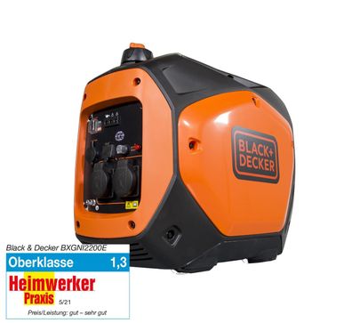 BLACK+DECKER Inverter Stromaggregat Benzin 2200 Watt 230V