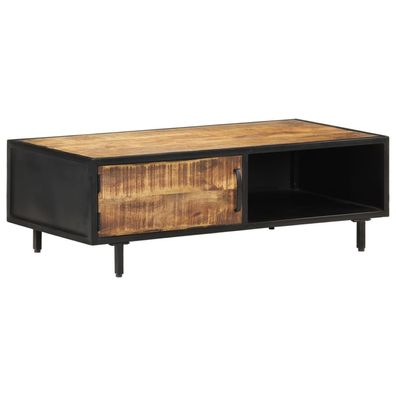 vidaXL Couchtisch 105x50x35 cm Raues Mangoholz