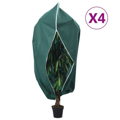 vidaXL Wintervlies mit Reißverschluss 4 Stk. 70 g/m² 1,2x1,8 m