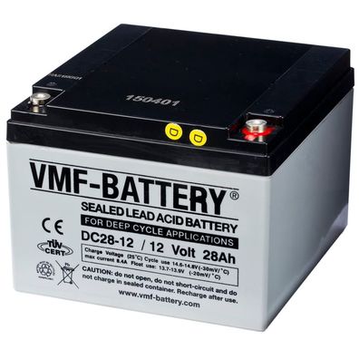 VMF AGM-Batterie Deep Cycle Batterie 12 V 28 Ah DC28-12