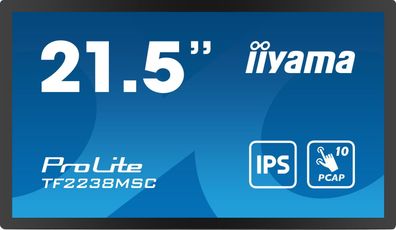 IIYAMA 54.5cm (21,5") TF2238MSC-B1 16:9 M-Touch HDMI+DP+USB retail