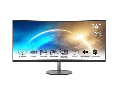 MSI 86,36cm(34") Curved VA UWQHD PRO MP341CQDE HDR/HDMI/4ms