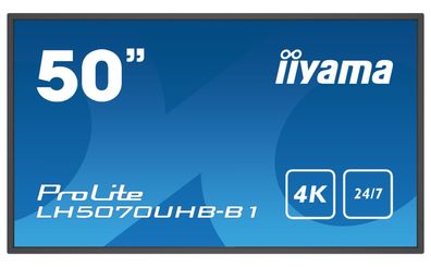 IIYAMA LH5070UHB-B1 127cm 50Zoll Super Slim 3840x2160 4K UHD VA panel 30mm dept... ->