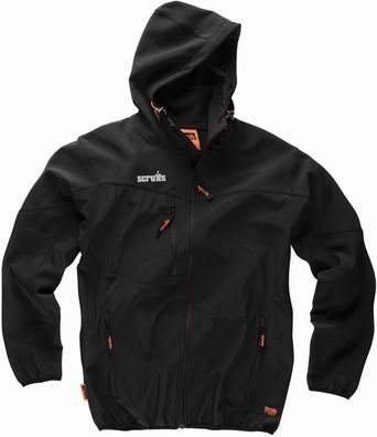 Scruffs Jacke Softshelljacke „Worker“ -Schwarz