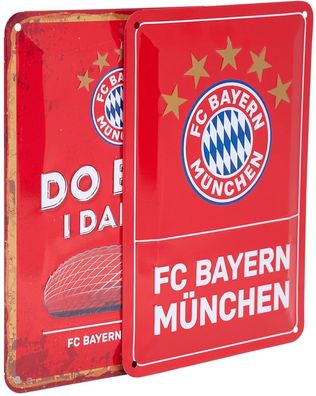 FC Bayern München Metallschild 2er-Set 29260