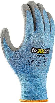 teXXor Schnittschutz-Strickhandschuhe Pu-Beschichtung (12 Stück) 2419