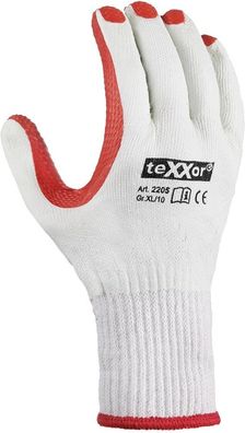 teXXor Universalhandschuhe Latexbeschichtet (12 Stück) 2205