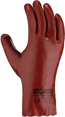 teXXor Pvc-Handschuhe Rotbraun (12 Stück) 2170