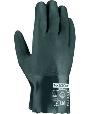 teXXor Topline Chemikalienschutz-Handschuhe Pvc Grün (12 Stück) 2150