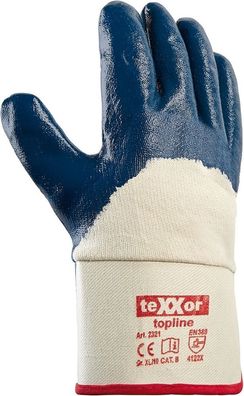 teXXor Topline Nitril-Handschuhe Stulpe (12 Stück) 2321