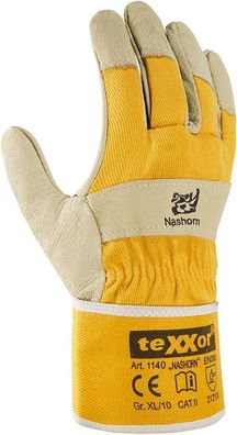 teXXor Schweinsvollleder-Handschuhe Nashorn (12 Stück) 1140