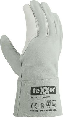 teXXor Rindvoll-/Spaltleder Handschuhe Yasur (12 Stück) 1201