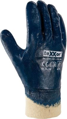 teXXor Nitril-Handschuhe Strickbund (12 Stück) 2319