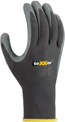 teXXor Polyester-Handschuhe Nitril Beschichtet (12 Stück) 2430