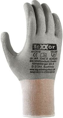 teXXor Schnittschutz-Strickhandschuhe Pu-Beschichtung (12 Stück) 2416