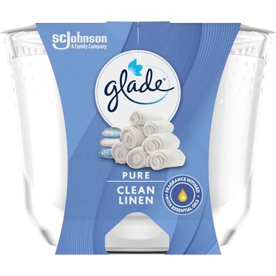 Glade Langanhaltende Duftkerze Pure Clean Linen