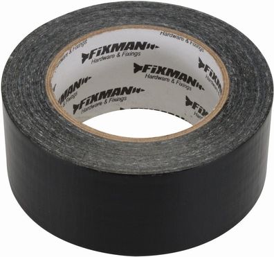 Fixman Absperr- und Klebebänder Extrarobustes Gewebeklebeband 50 mm x 50 m-Schwarz