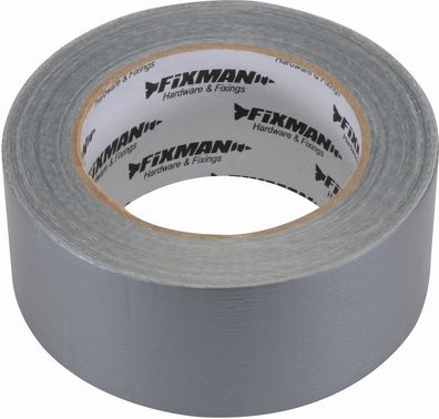 Fixman Absperr- und Klebebänder Robustes Gewebe-Klebeband 50 mm x 50 m-Silber