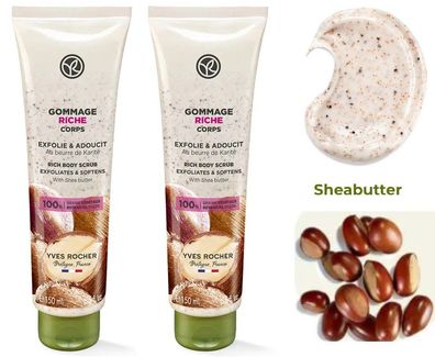 Reichhaltiges Körperpeeling 2x75ml=150ml Yves Rocher . NEU, unbenutzt, unbeschädigt