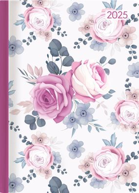 Kalender 2025 -Ladytimer Midi Roses 2025- 12 x 17cm