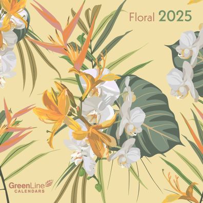 Kalender 2025 -GreenLine Floral 2025- 30 x 30cm