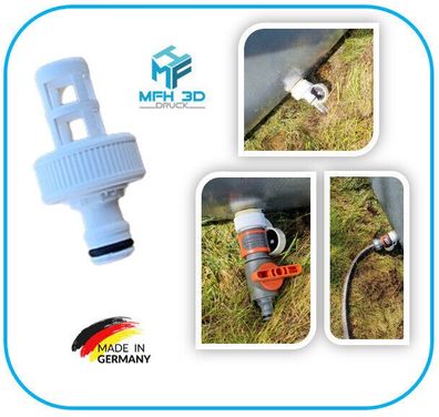 INTEX Adapter Anschluss Ablassvorrichtung für Gartenschlauch Swimming Pool