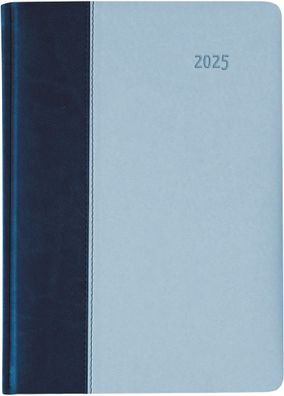 Kalender 2025 -Buchkalender Premium Air blau-azur A5 2025- 14,8 x 21cm