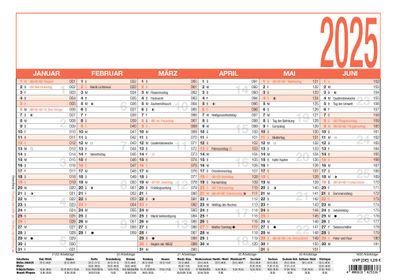 Kalender 2025 -Arbeitstagekalender A4 2025- 29,7 x 21cm