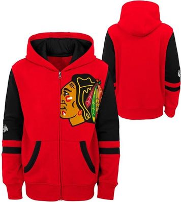 Outerstuff Jungen Kinder Sweatshirt Kinder Hoodie Face-Off NHL Chicago Blackhawks