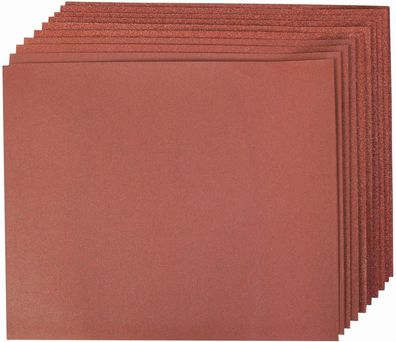 Silverline Schleifzubehör Korund-Schleifpapier, 10-tlg. Satz 4 x 60er, 2 x 80er ,