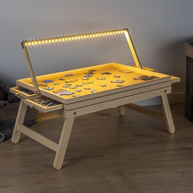 HI Puzzlebrett mit 4 Auszügen mit LED Beleuchtung 66198