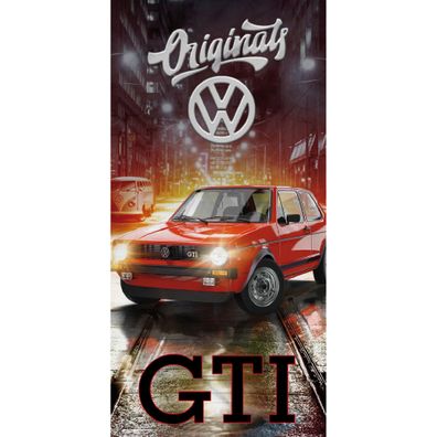 VW Volkswagen Badetuch Golf GTI Rot 75x150 cm