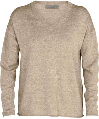 Icebreaker Damen Pullover Flaxen LS V Sweater 95341