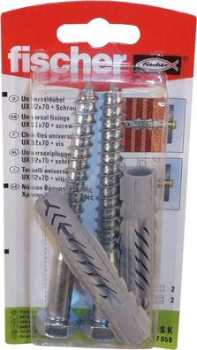 Fischer Universaldübel UX 12 x 70 SK SB-Karte