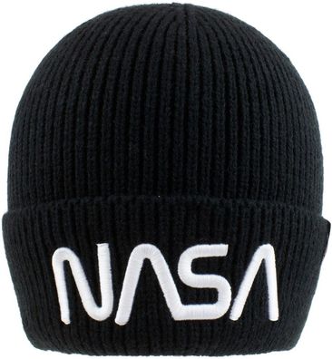 NASA - Worm Logo (Beanie) Mütze Black