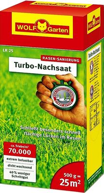 500g LR 25 Turbo Nachsaatrasen Wolf - Garten