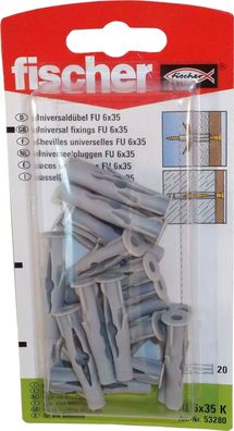 Universaldübel FU 6 x 35 K SB-Karte