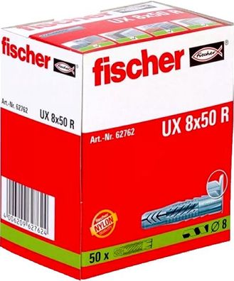 50 Stück Fischer Universaldübel UX 8 x 50 R