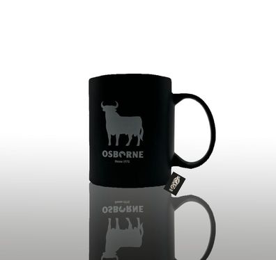 3x Osborne Desde 1772 Glühwein Punsch Tasse mit Henkel Schwarz Matt Stier Veter