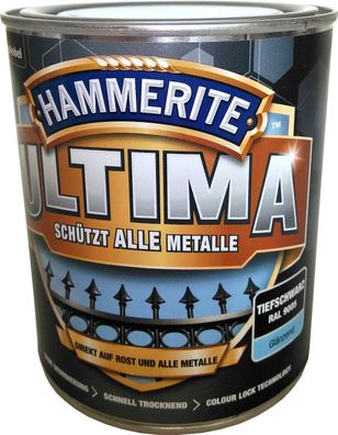 750ml Hammerite ULTIMA MSL glz. Tiefschwarz